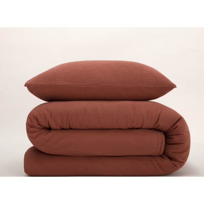 Lasa cocoon double gauze - brick