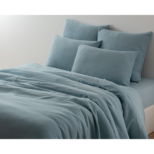 Lasa cocoon double gauze - water blue