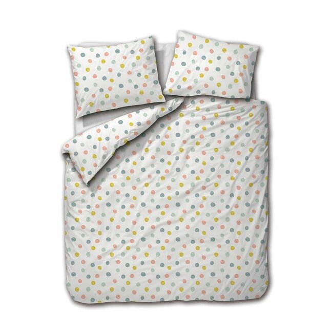 Dekbedovertrek + kussensloop flanel - smiley