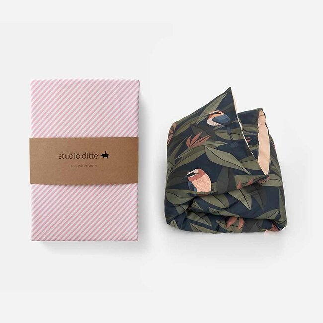 Vogel dekbedovertrek blauw