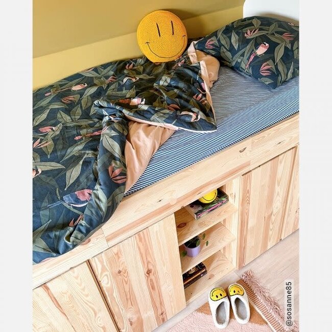 Vogel dekbedovertrek blauw