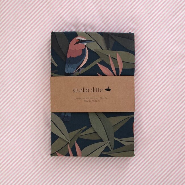 Vogel dekbedovertrek blauw