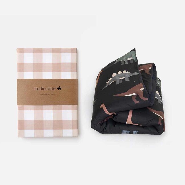 Dinosaurus dekbedovertrek donker