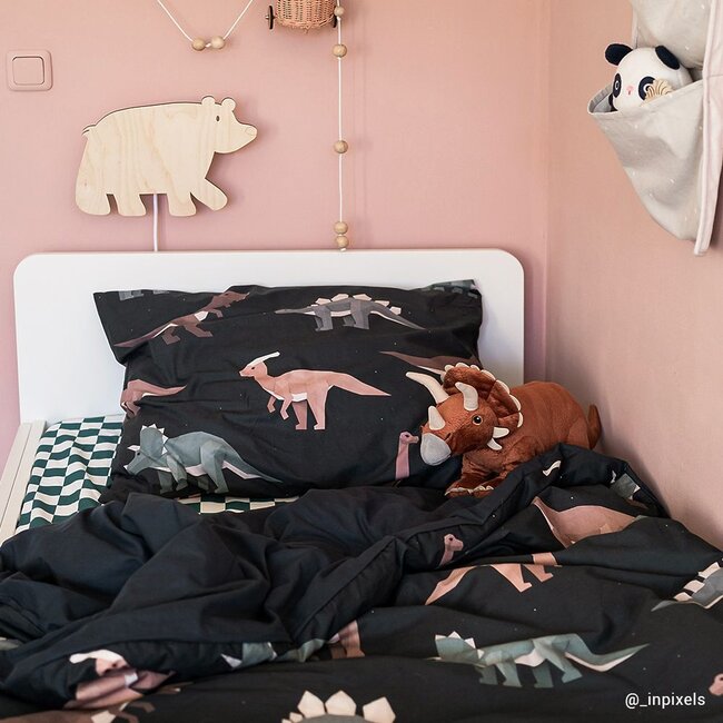 Dinosaurus dekbedovertrek donker