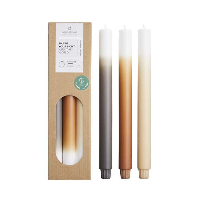 Gradient candles long 30cm - pine apple