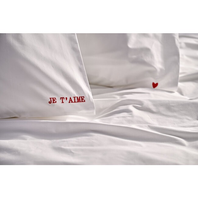 Je t'aime dekbedovertrek + kussensloop percal katoen