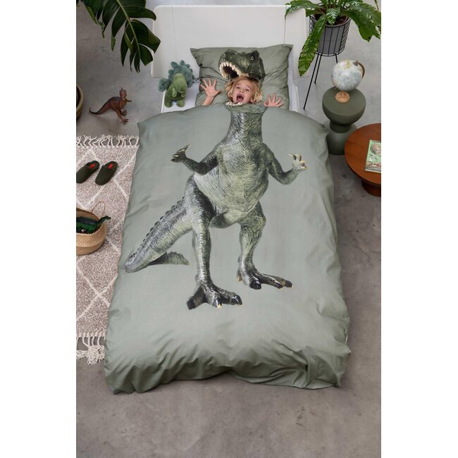 Dino jurassic green 140 x 200/220cm + 1 sloop