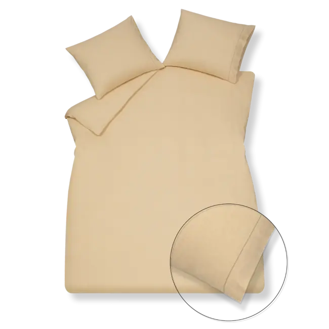 Pure 41 washed yarn dyed light honey - 240 x 200/220 cm + 2 slopen