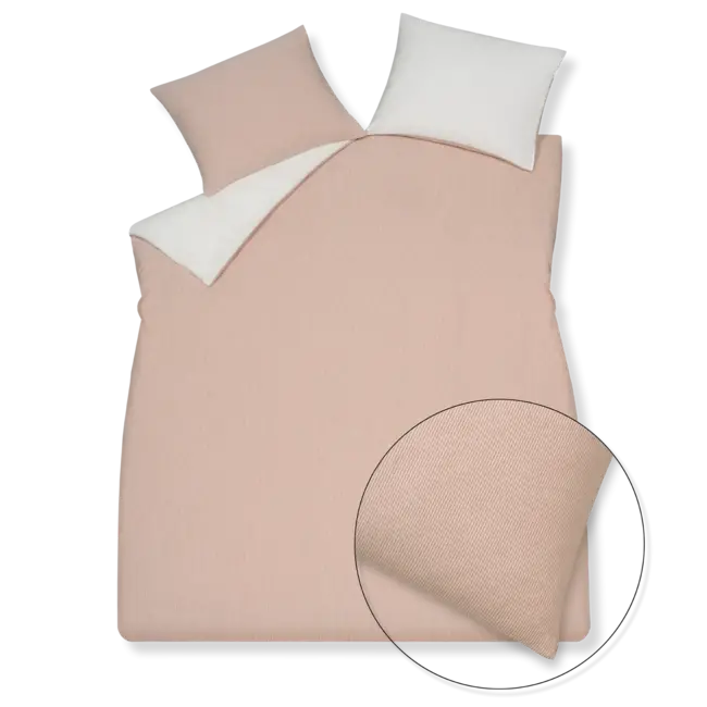 Dekbedovertrek pure 89 (stripe) - sepia pink