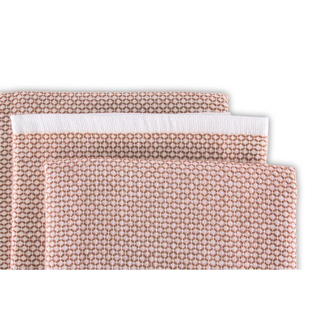 Keukenhanddoeken bruin (3st 50x76 cm)