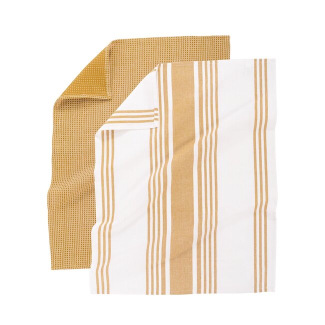 Keukenhanddoek Combo - camel (4st 50x70 cm)