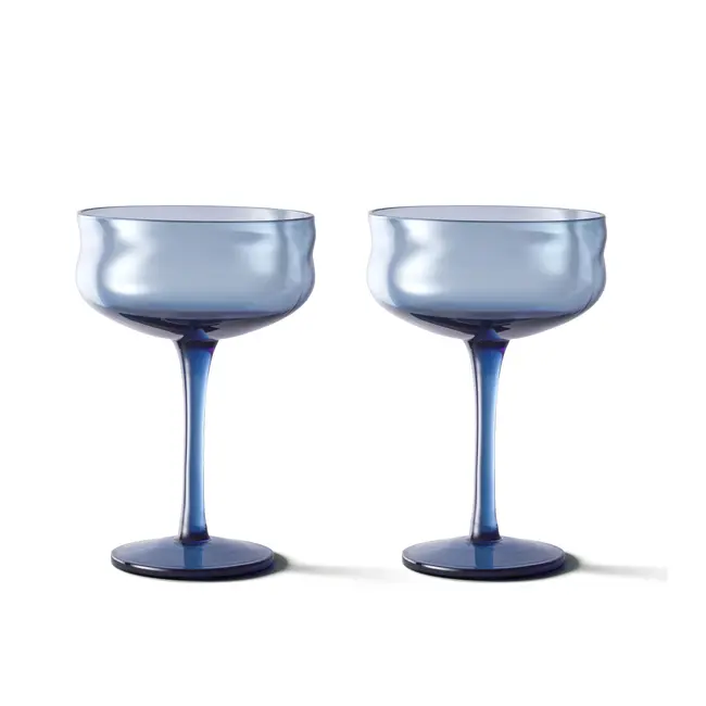 Swirl glas coupe glass - midnight