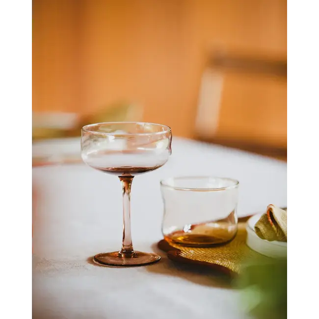 Swirl glas coupe glass - glow