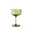 Swirl glas coupe glass - moss