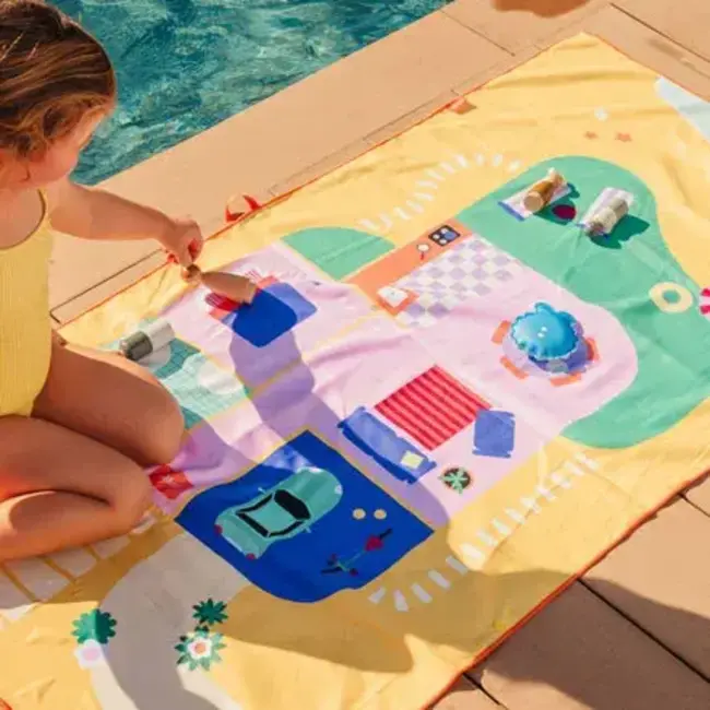 Play towel 140x70 cm - doll house