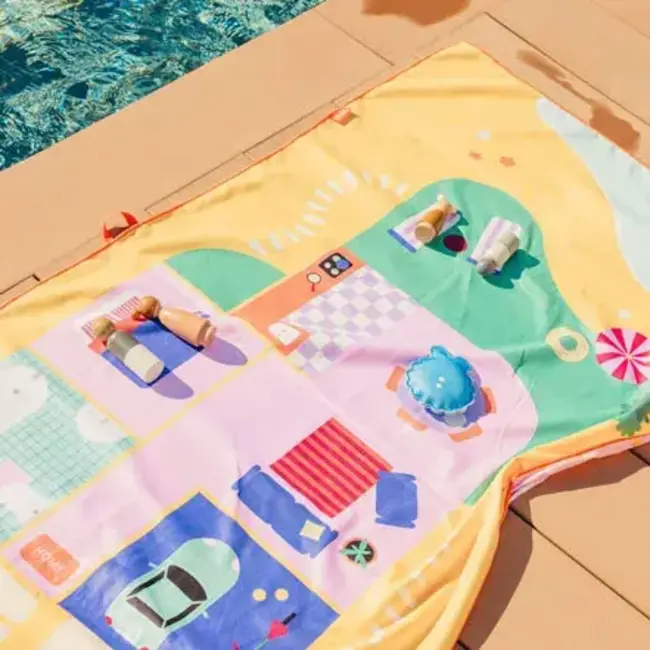 Play towel 140x70 cm - doll house