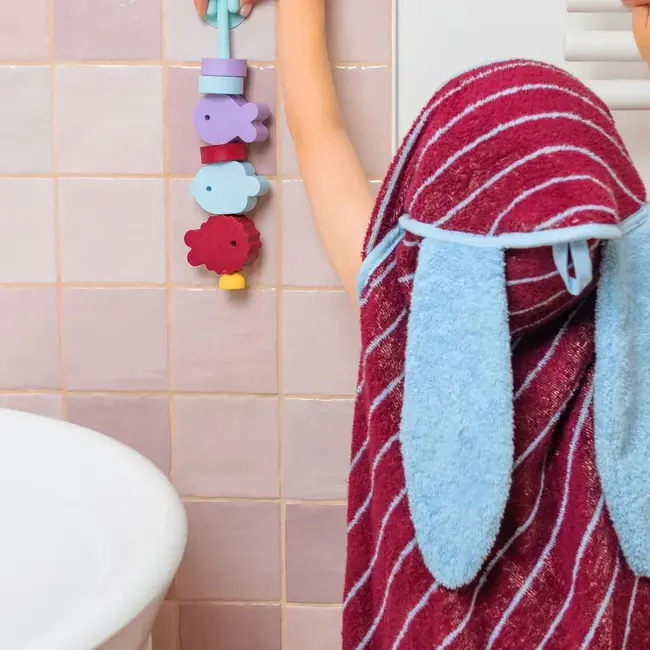 Cotton hooded towel 75x75 cm - bunny