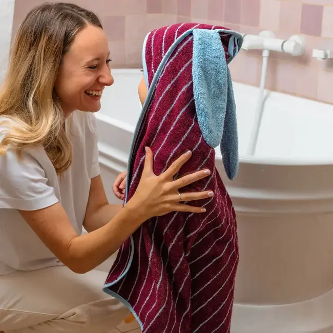 Cotton hooded towel 75x75 cm - bunny