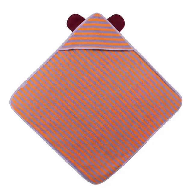 Cotton hooded towel 75x75 cm - bear