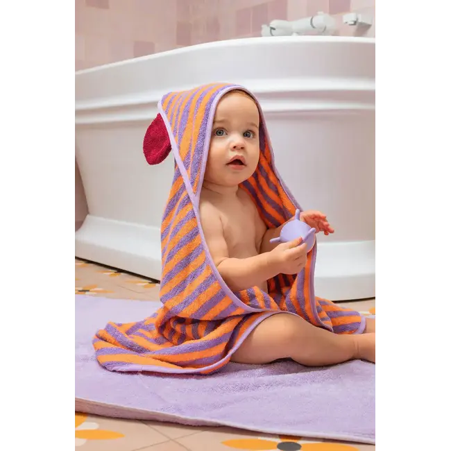 Cotton hooded towel 75x75 cm - bear