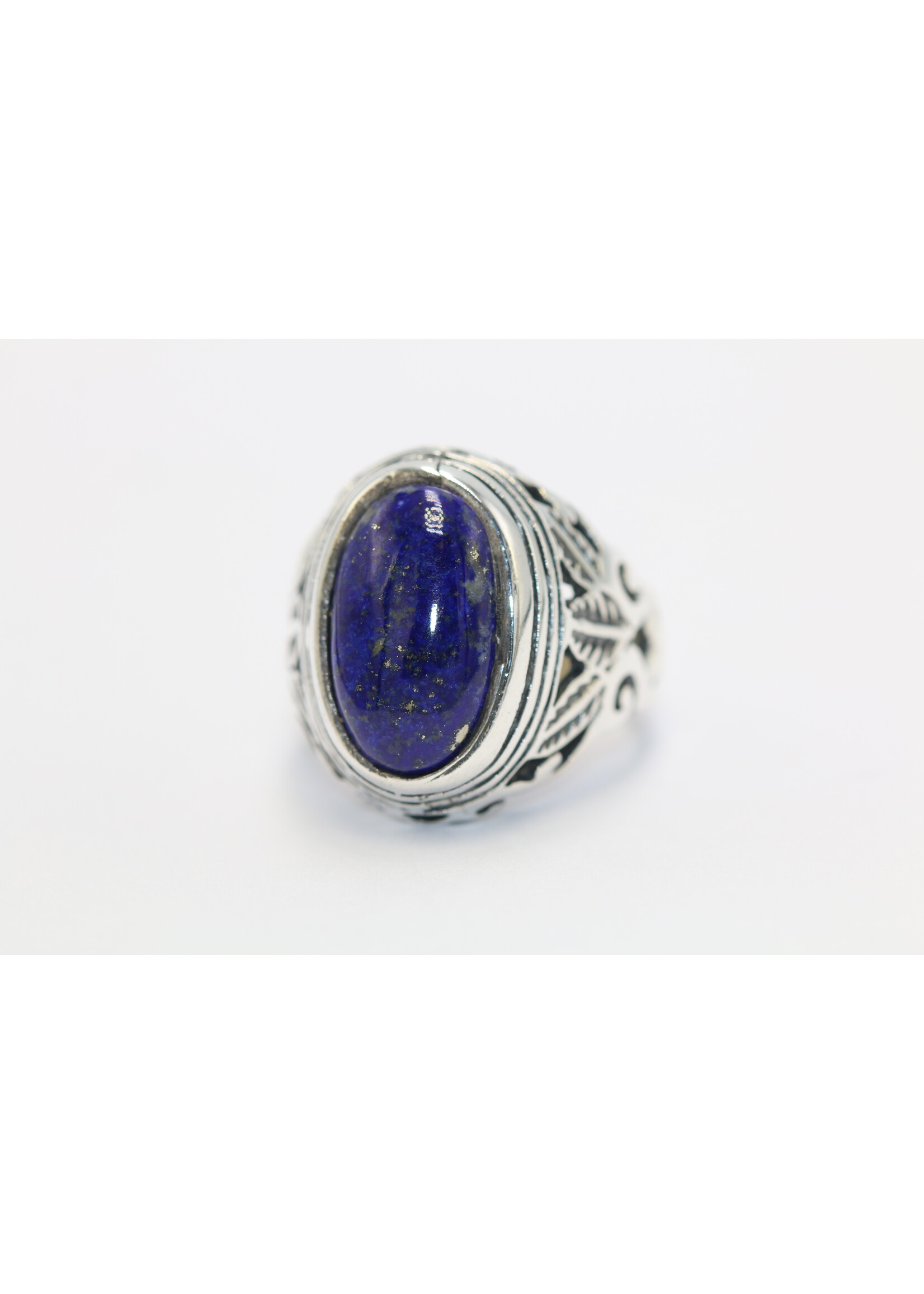 925 zilver ring bezet met natuurlijke Lapis lazuli