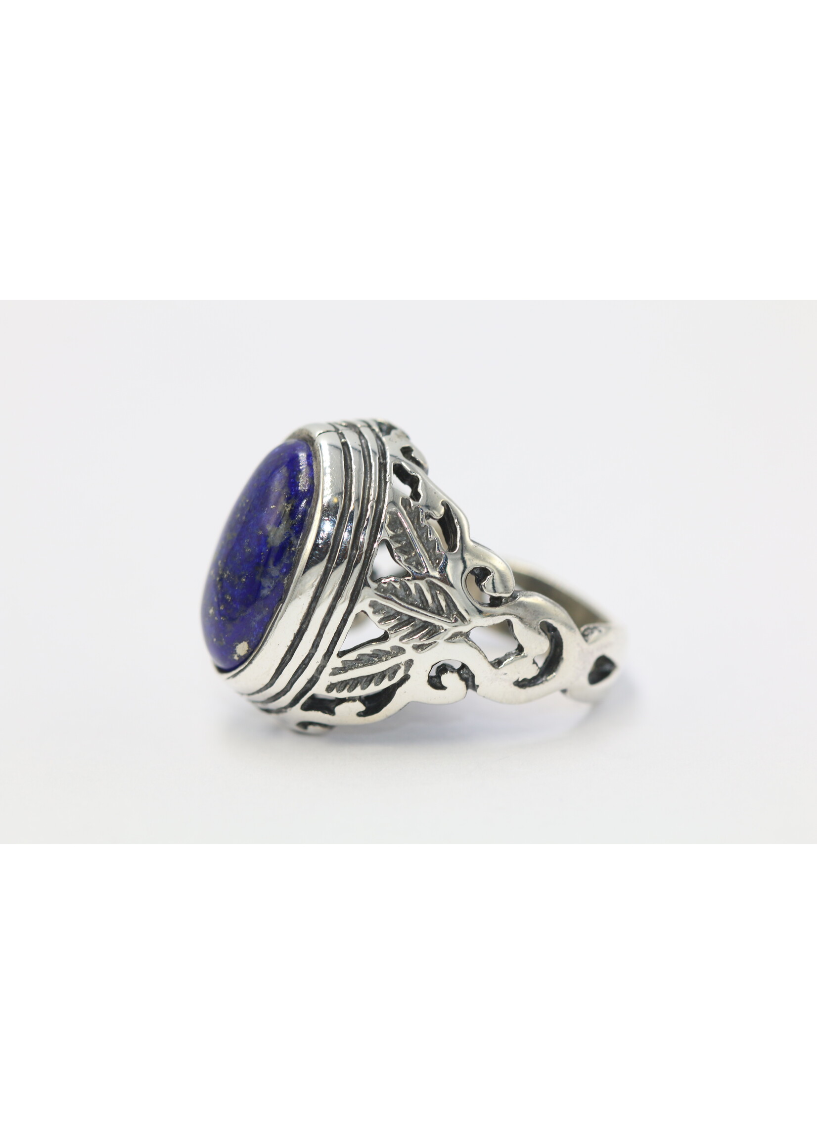 925 zilver ring bezet met natuurlijke Lapis lazuli