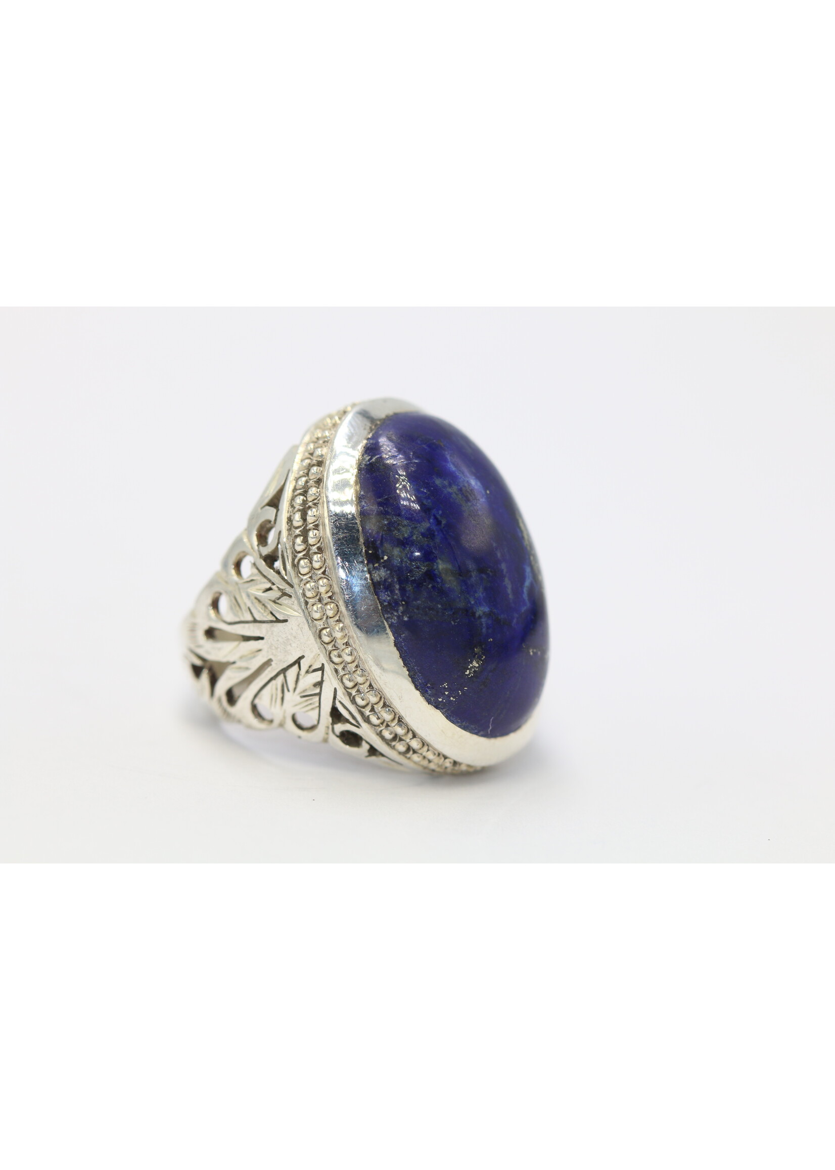 925 zilver ring bezet met natuurlijke Lapis lazuli