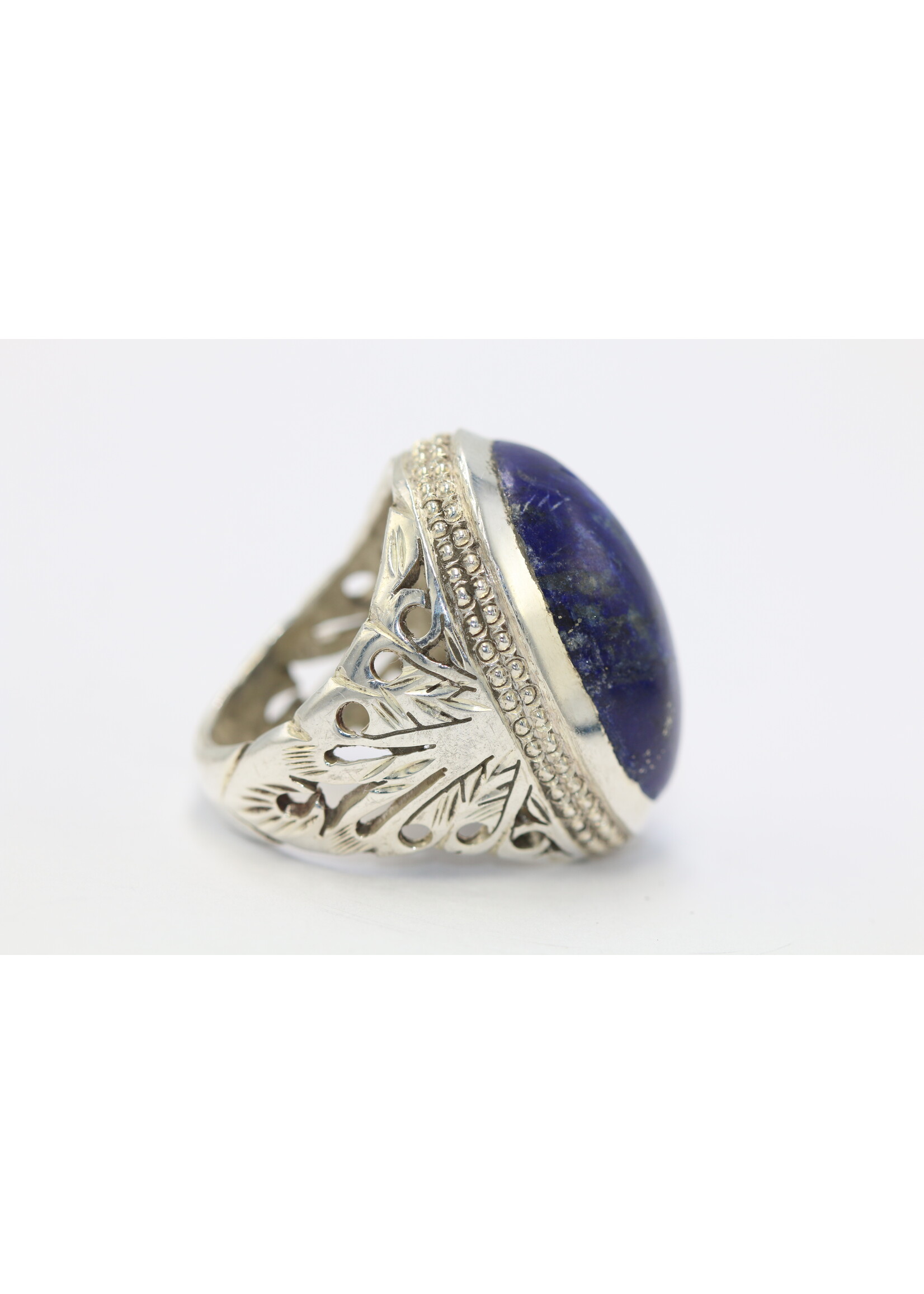 925 zilver ring bezet met natuurlijke Lapis lazuli