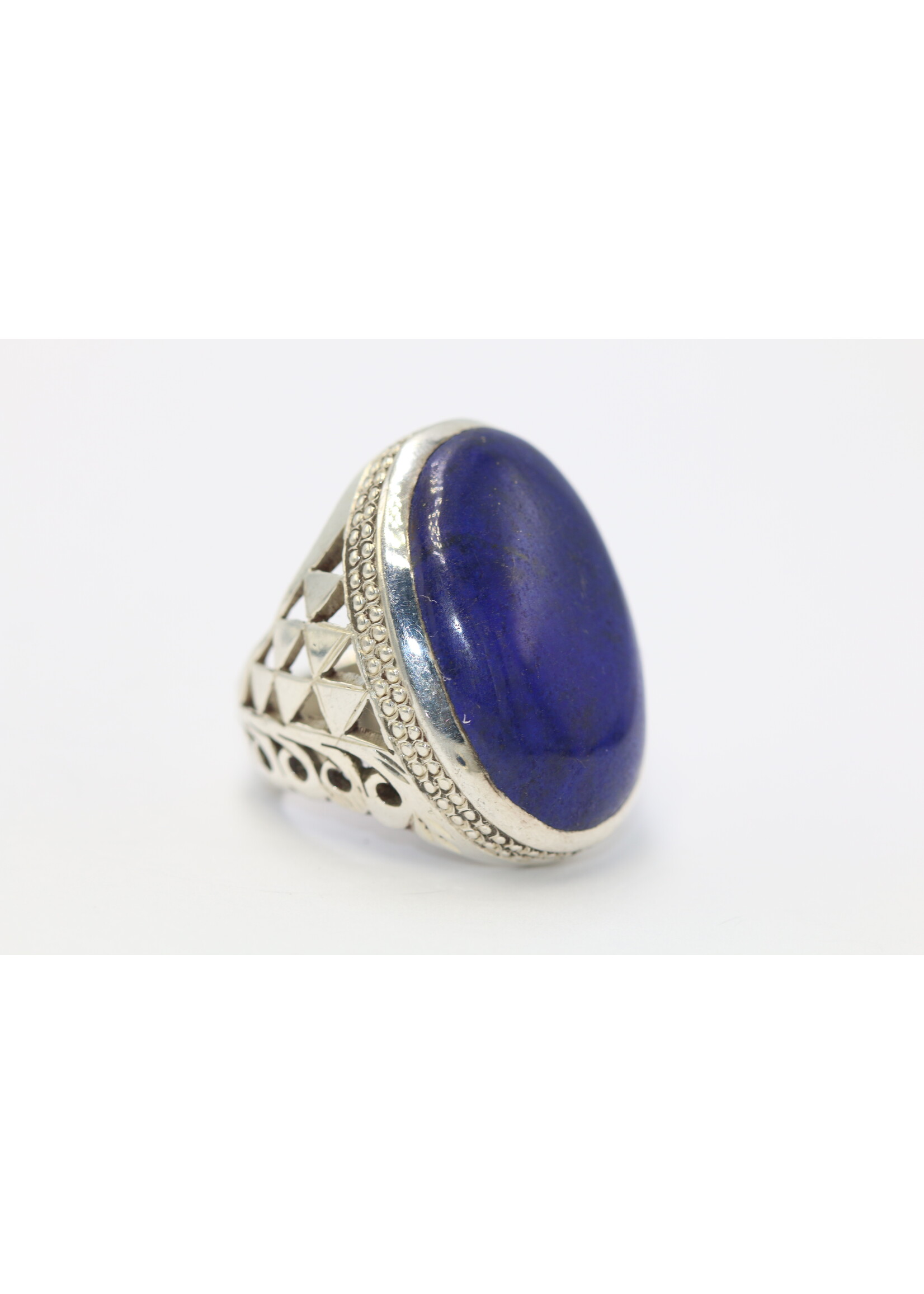 925 zilver ring bezet met natuurlijke Lapis lazuli
