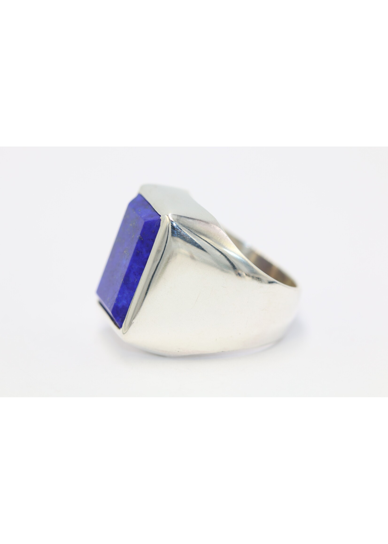925 zilver ring bezet met natuurlijke Lapis lazuli