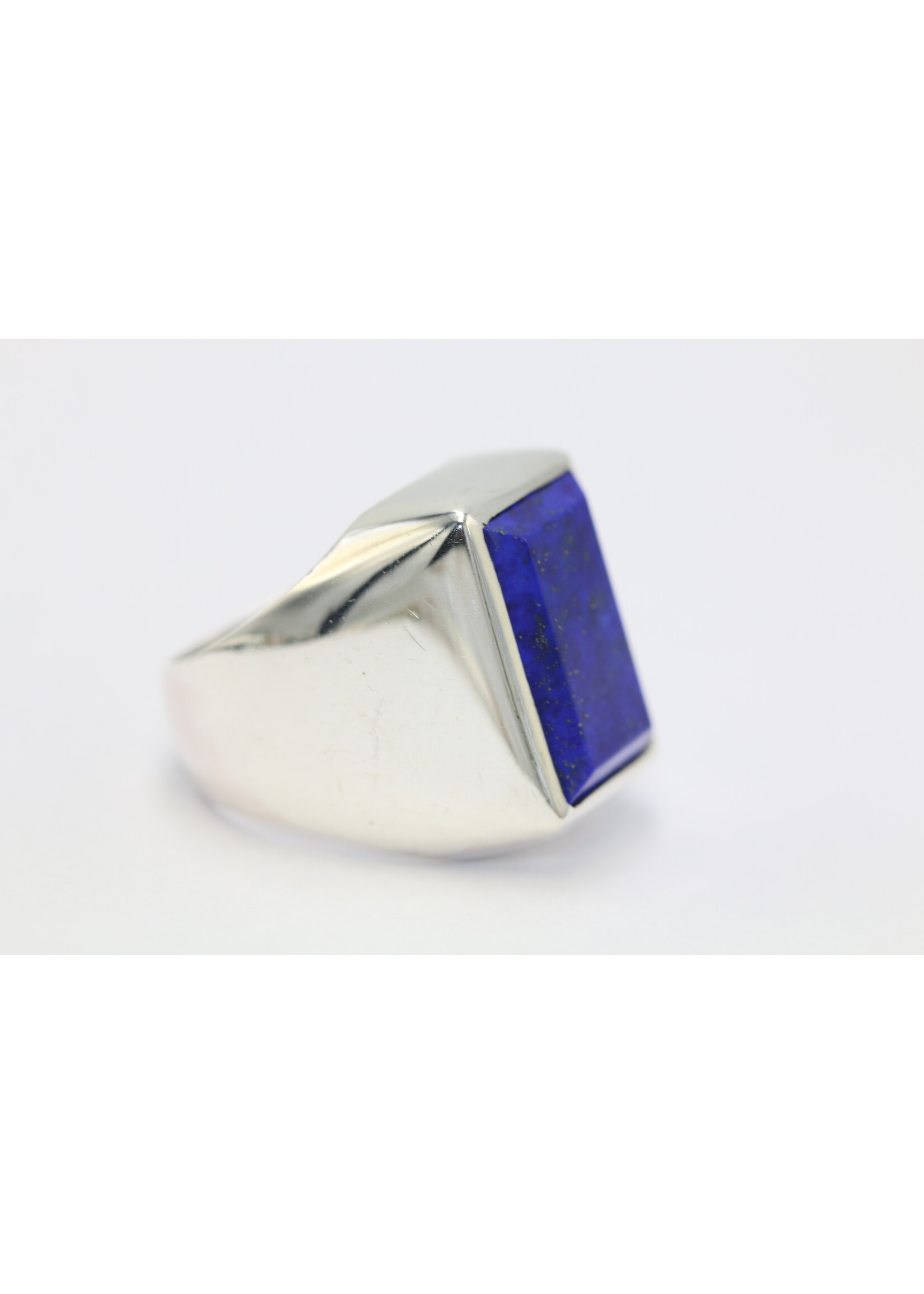 925 zilver ring bezet met natuurlijke Lapis lazuli