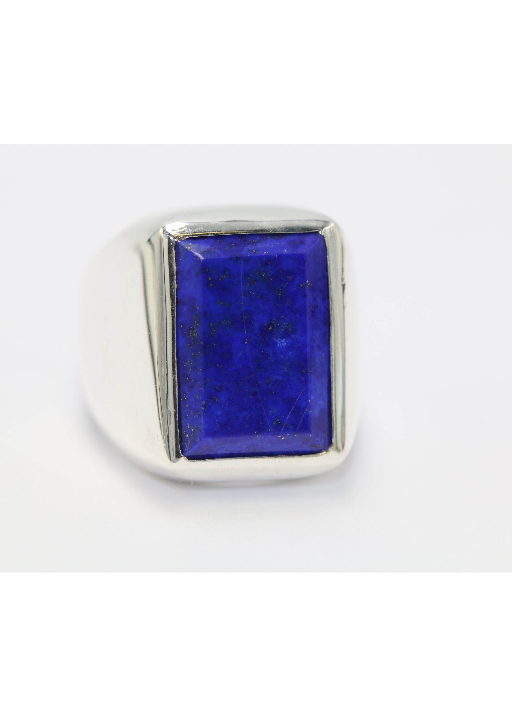 925 zilver ring bezet met natuurlijke Lapis lazuli