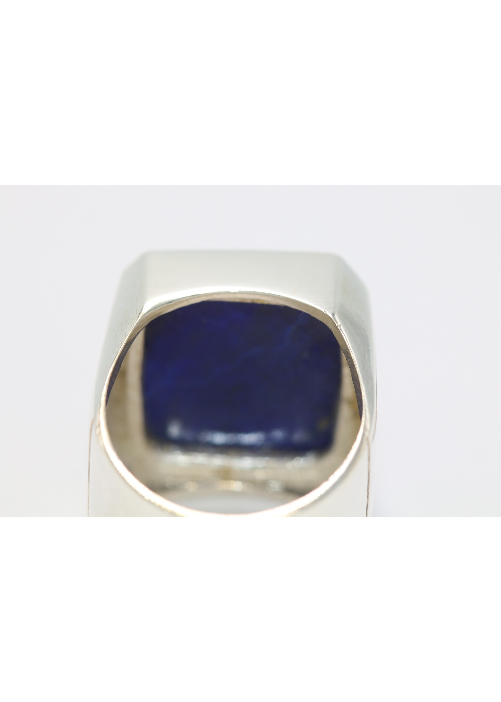 925 zilver ring bezet met natuurlijke Lapis lazuli