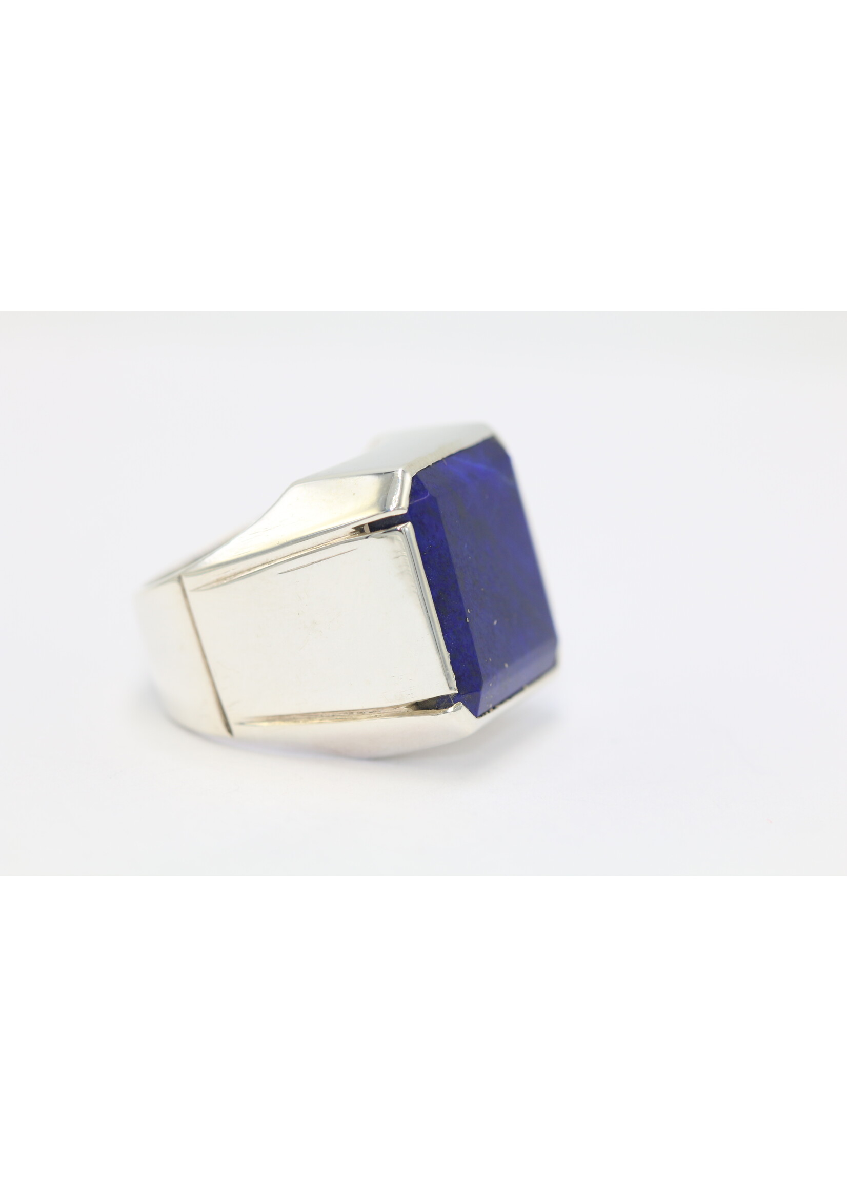 925 zilver ring bezet met natuurlijke Lapis lazuli