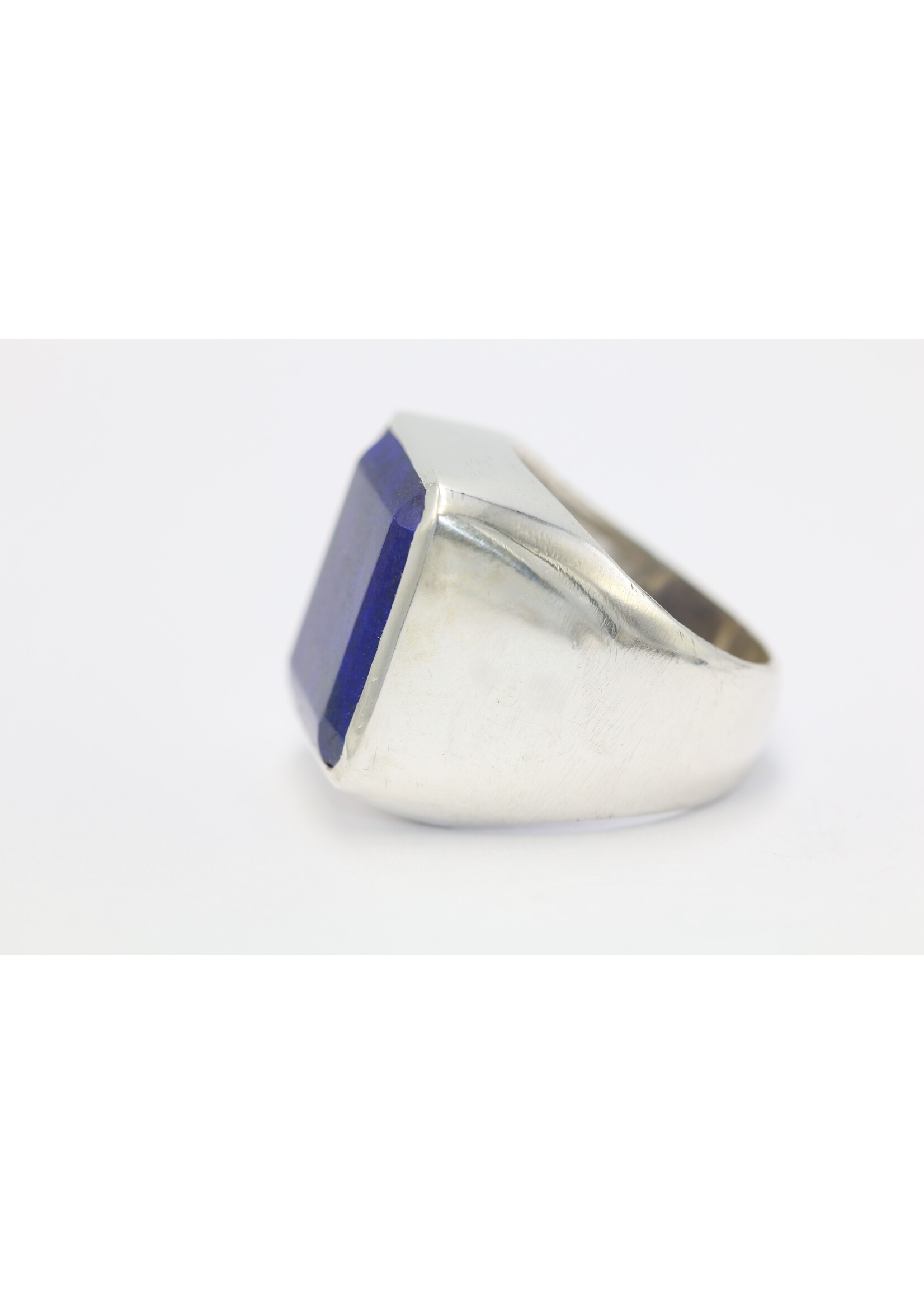 925 zilver ring bezet met natuurlijke Lapis lazuli