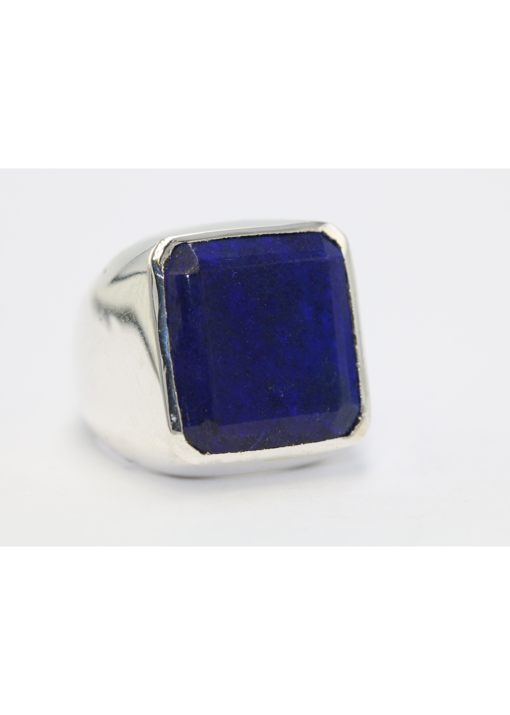 925 zilver ring bezet met natuurlijke Lapis lazuli