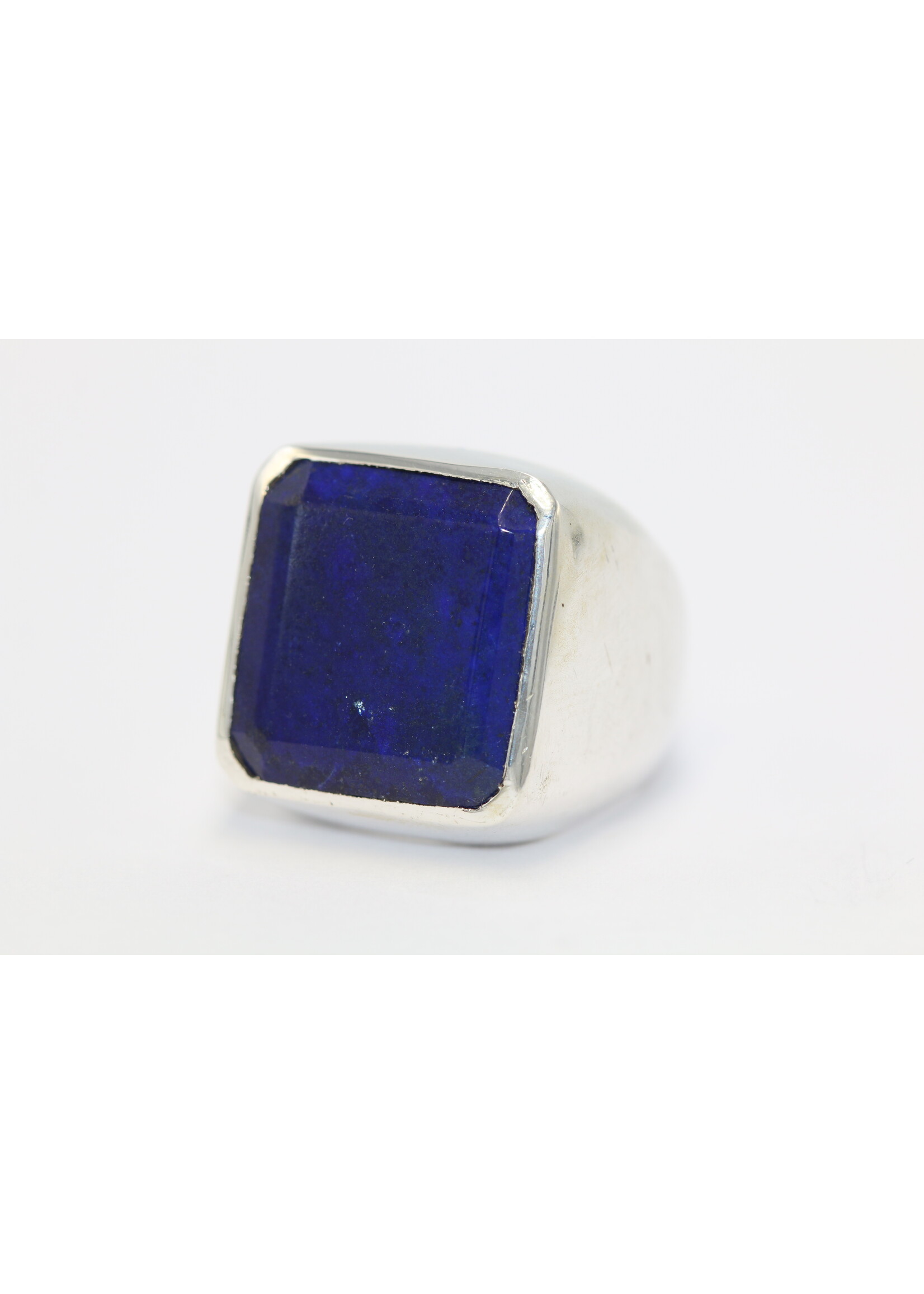 925 zilver ring bezet met natuurlijke Lapis lazuli