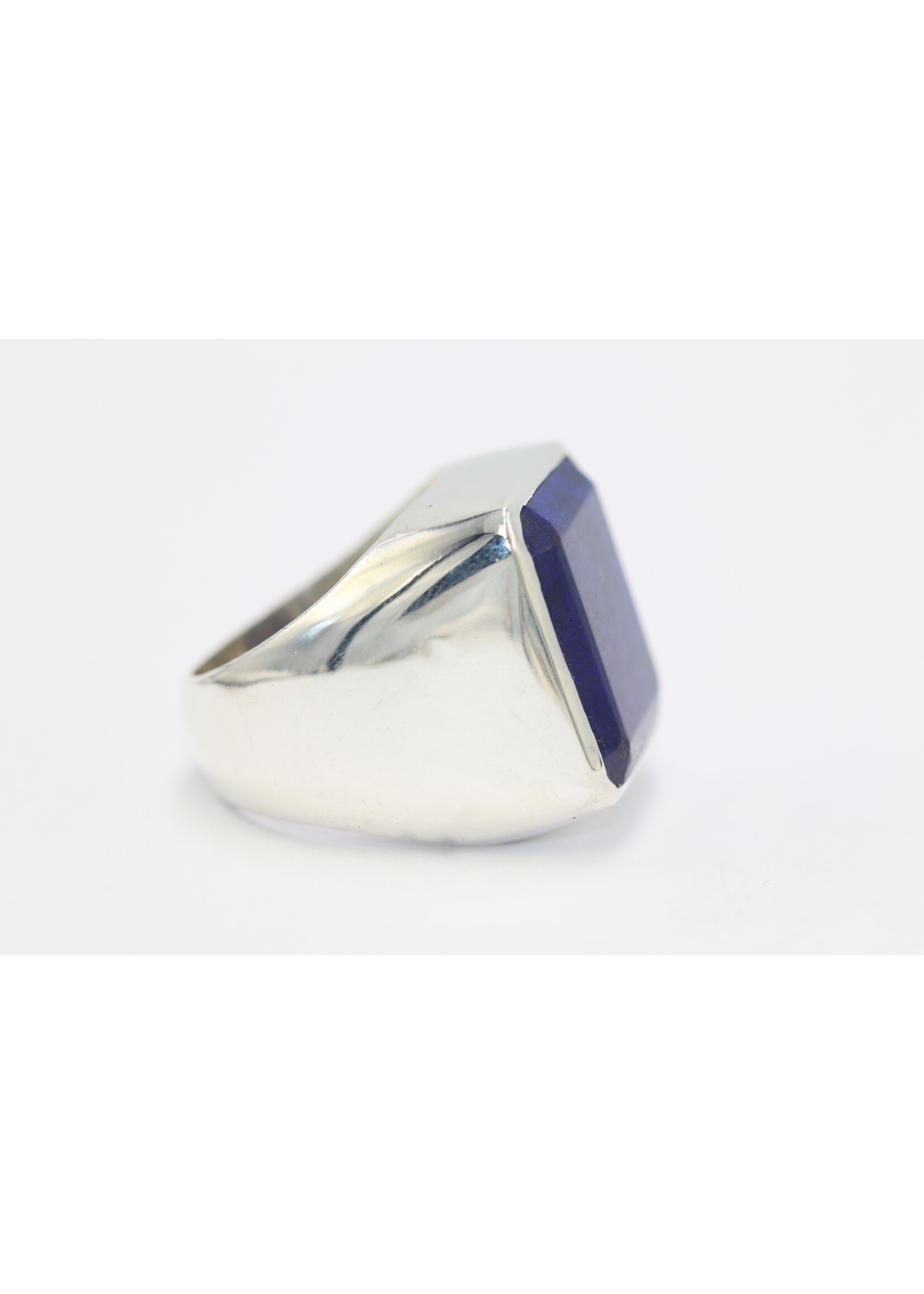 925 zilver ring bezet met natuurlijke Lapis lazuli