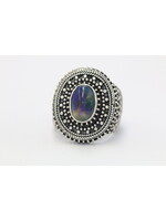 Bague avec Opale noire