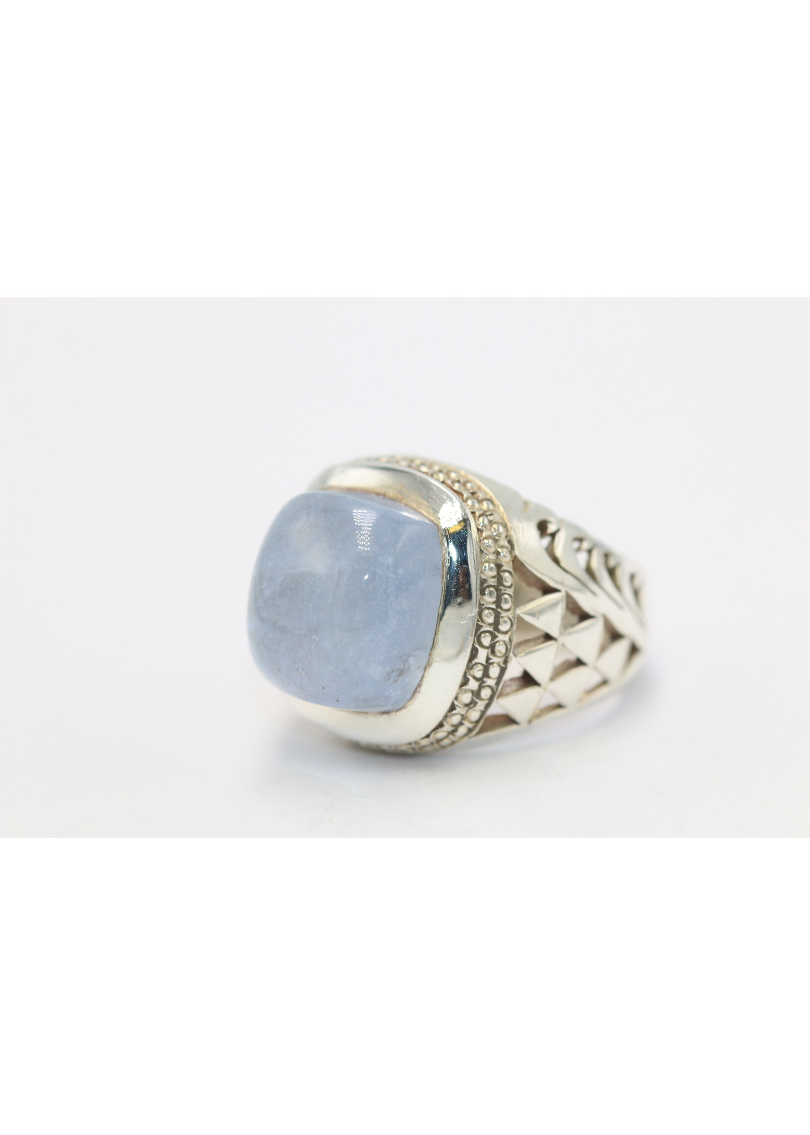 925 silver ring set with natural Aquamarine