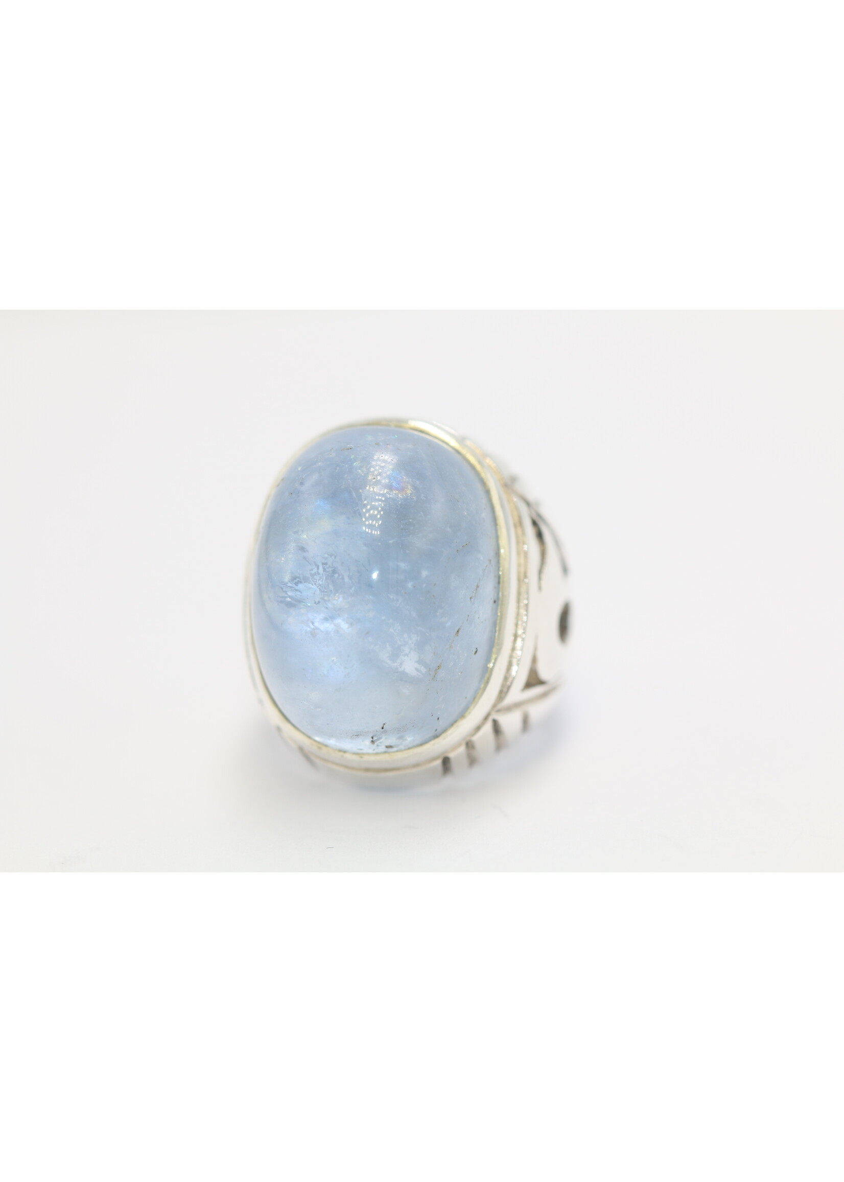 Anello in argento 925 con acquamarina naturale