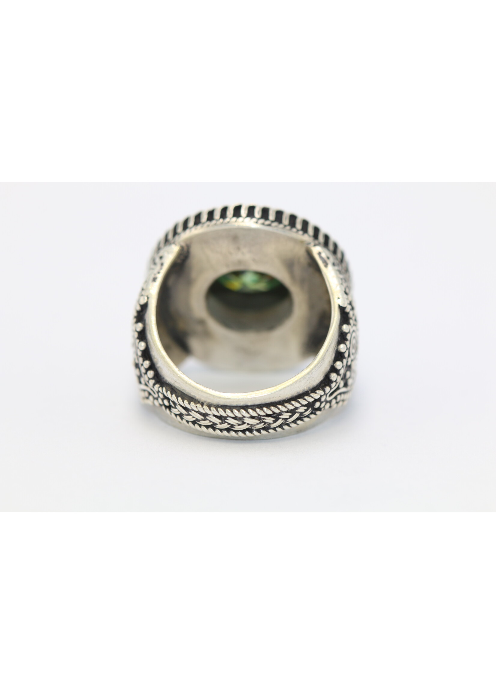 925 silver ring set with natural moissanite