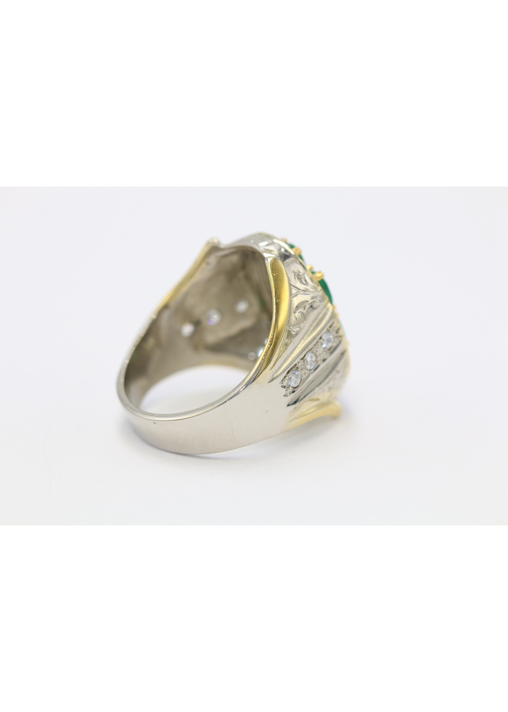 Bague en argent 925 sertie d'une émeraude naturelle