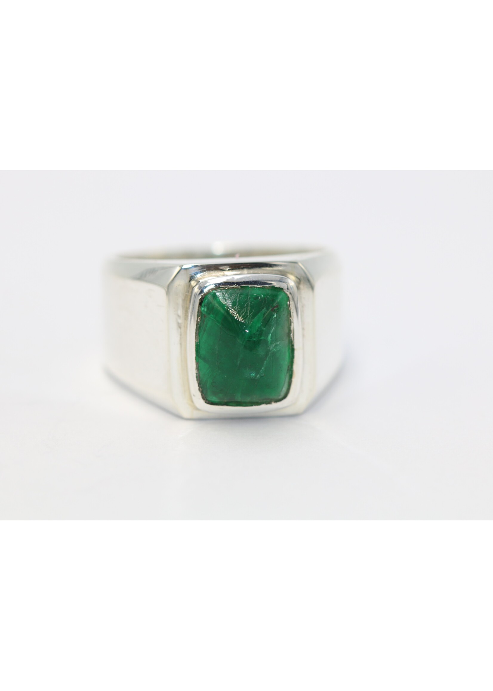 Anello in argento 925 con smeraldo naturale