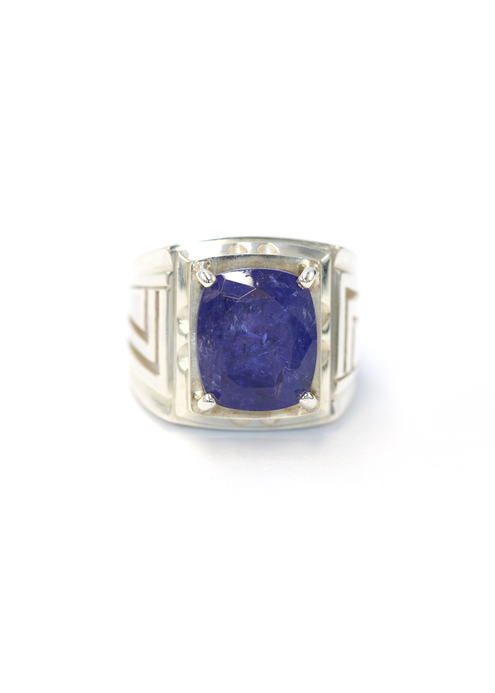 925 zilver ring bezet met natuurlijke Tanzaniet