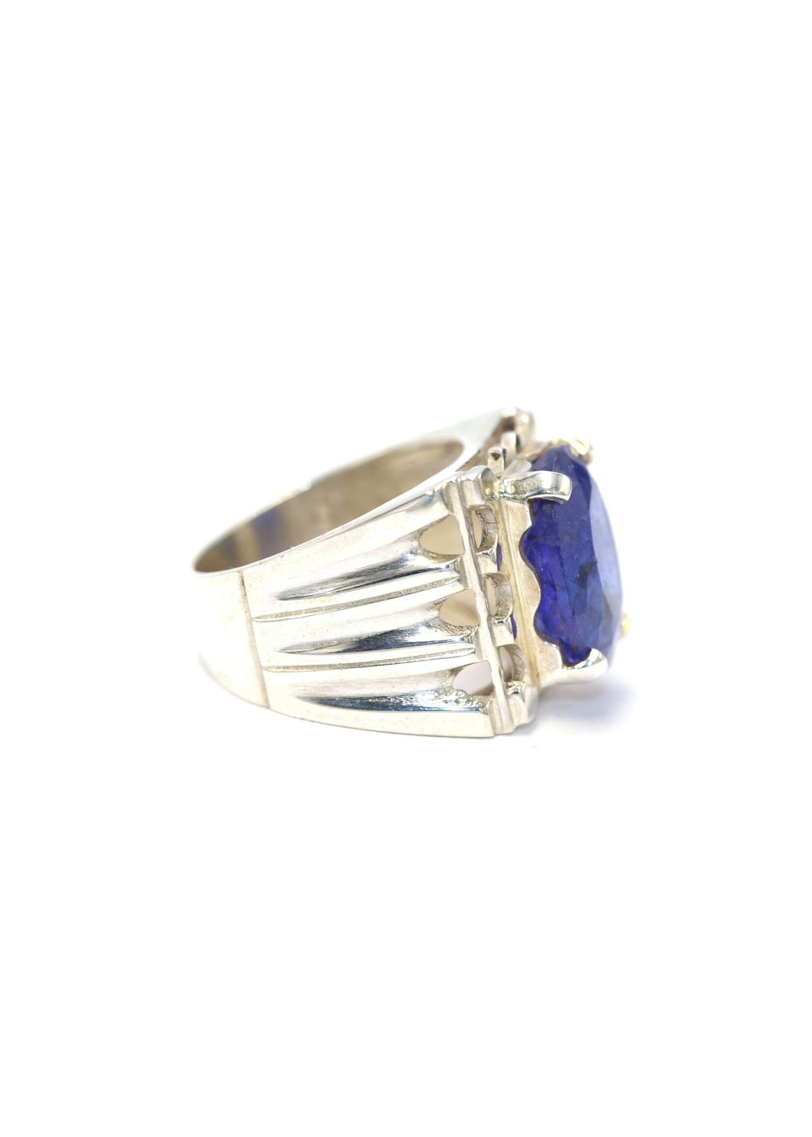 925 zilver ring bezet met natuurlijke Tanzaniet