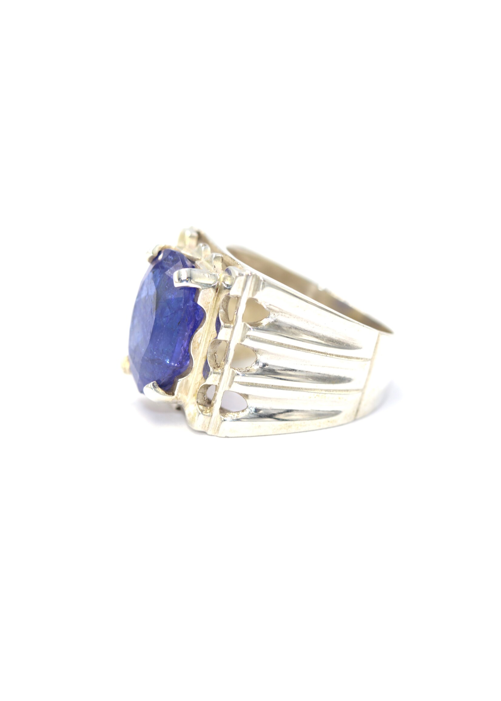 925 zilver ring bezet met natuurlijke Tanzaniet