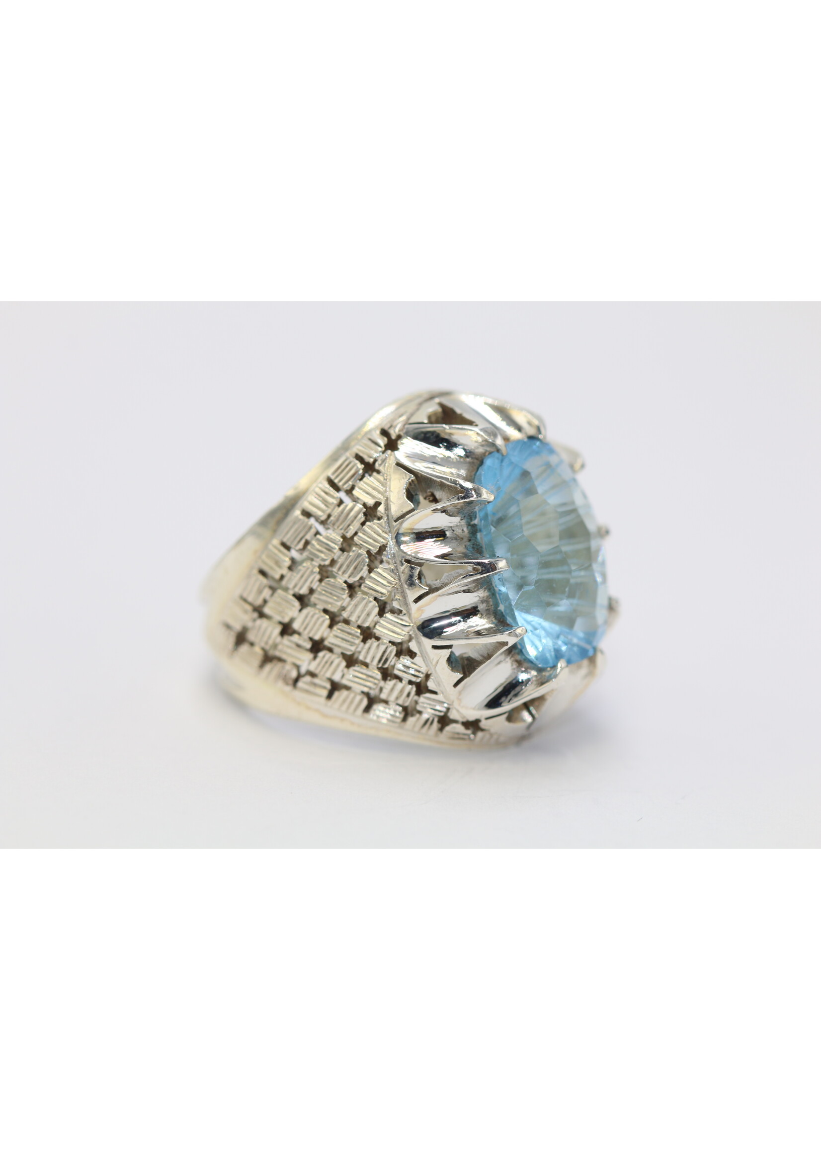 925 zilver ring bezet met natuurlijke Topaas