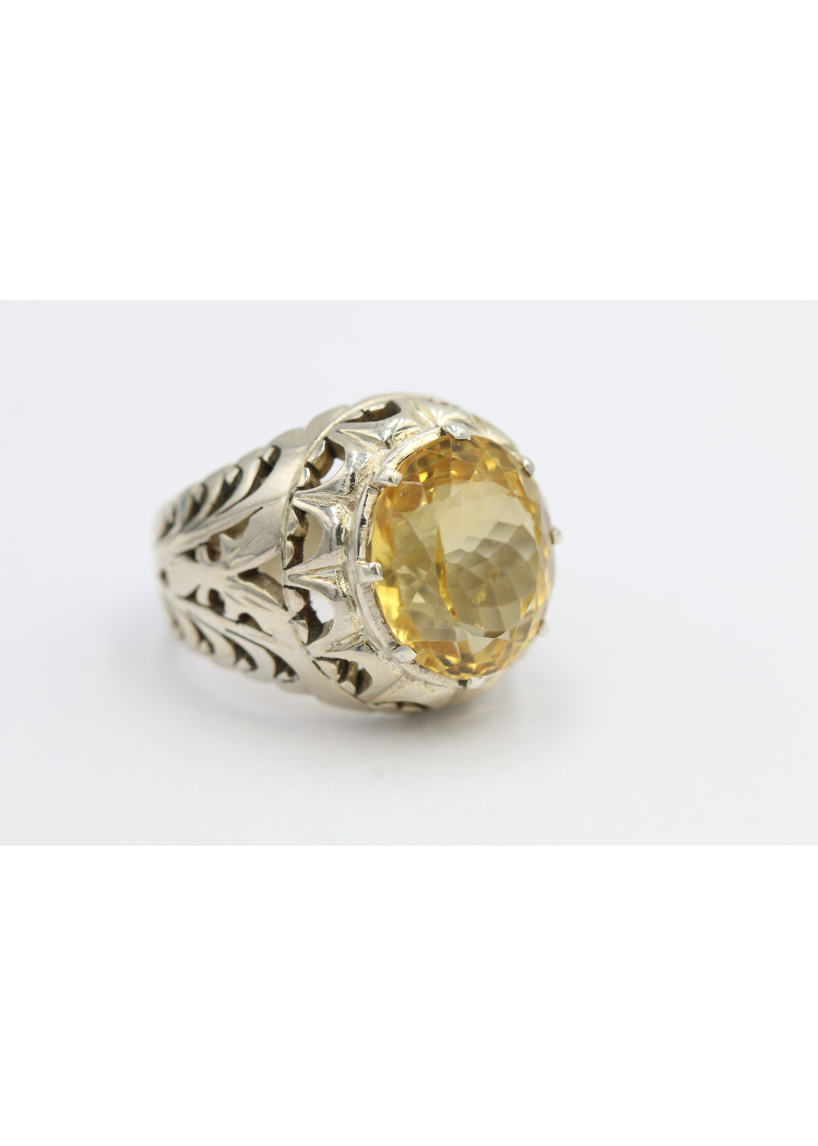 Anello in argento 925 con citrino naturale