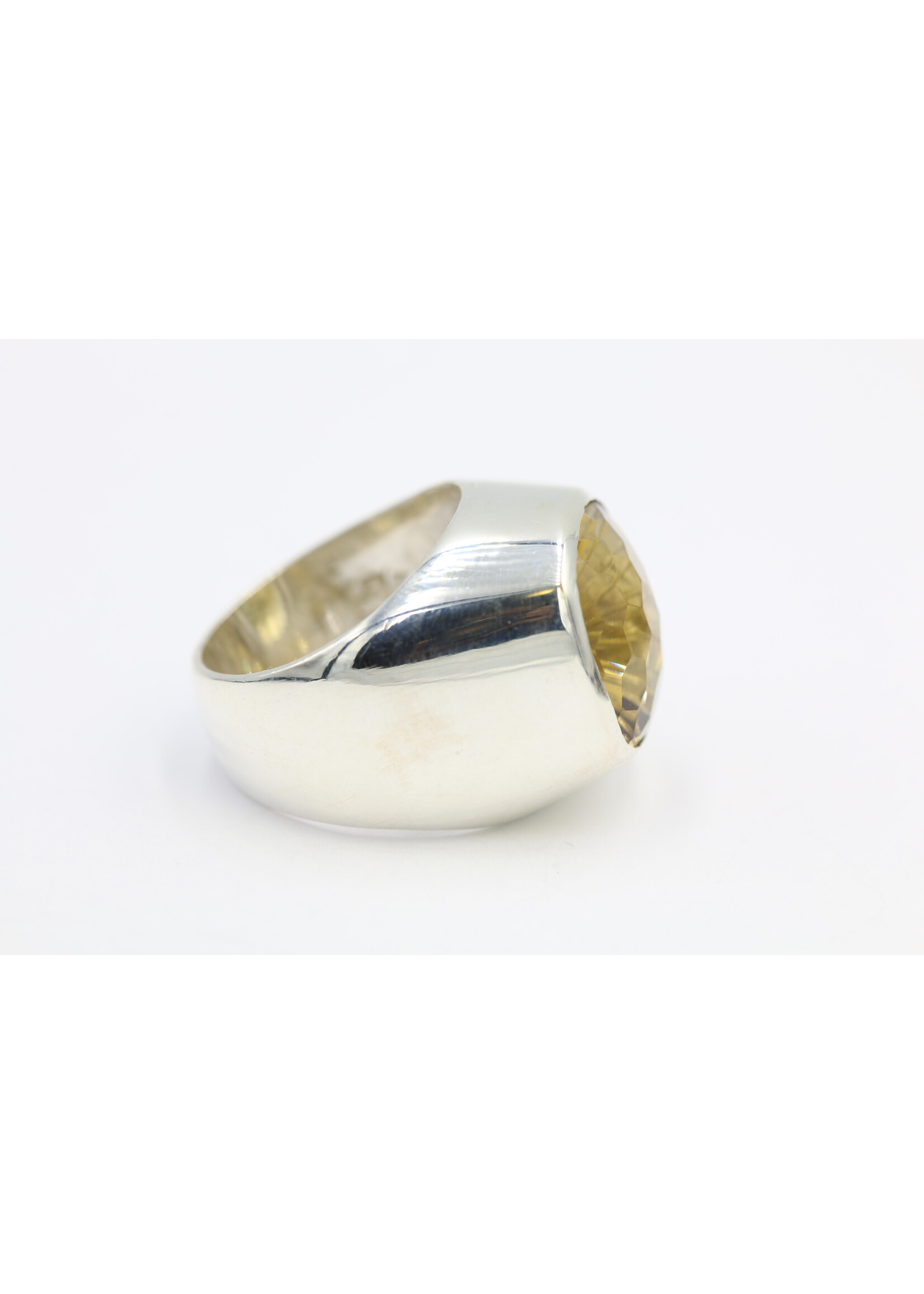 Anello in argento 925 con citrino naturale